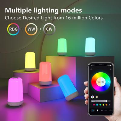Умная семицветная настольная лампа Bluetooth: Креативный ночник с амбиентным освещением для спален и детских комнат