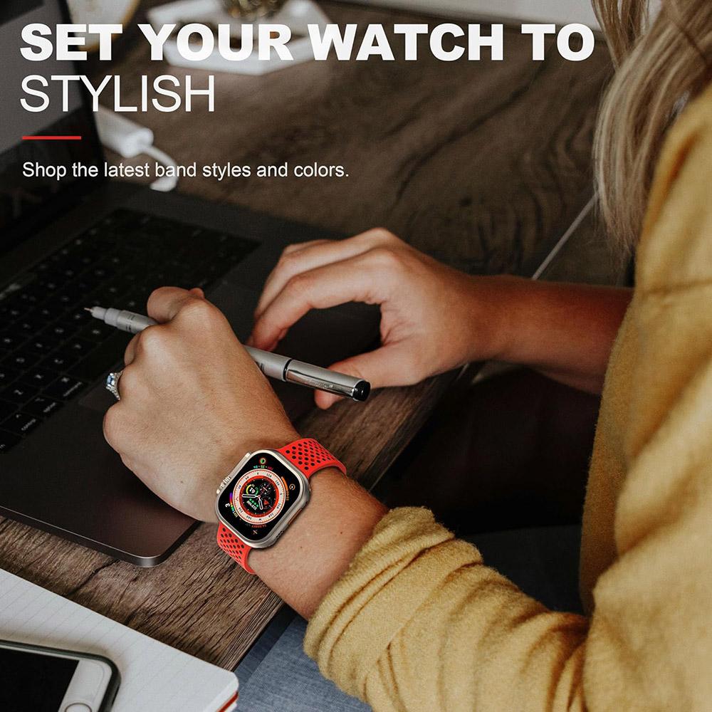 KALEBOL Magnetic Silicone Strap for Apple Watch Series 10 Ultra 9 8 7 SE 6 5 4 3 2 1 46mm 49mm 45mm 44mm 42mm Dual Color Watch Band