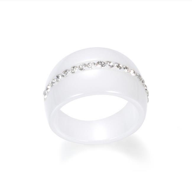 Керамические хрустальные кольца для вечеринок, ювелирные изделия для женщин, обручальное кольцо из нержавеющей стали со стразами