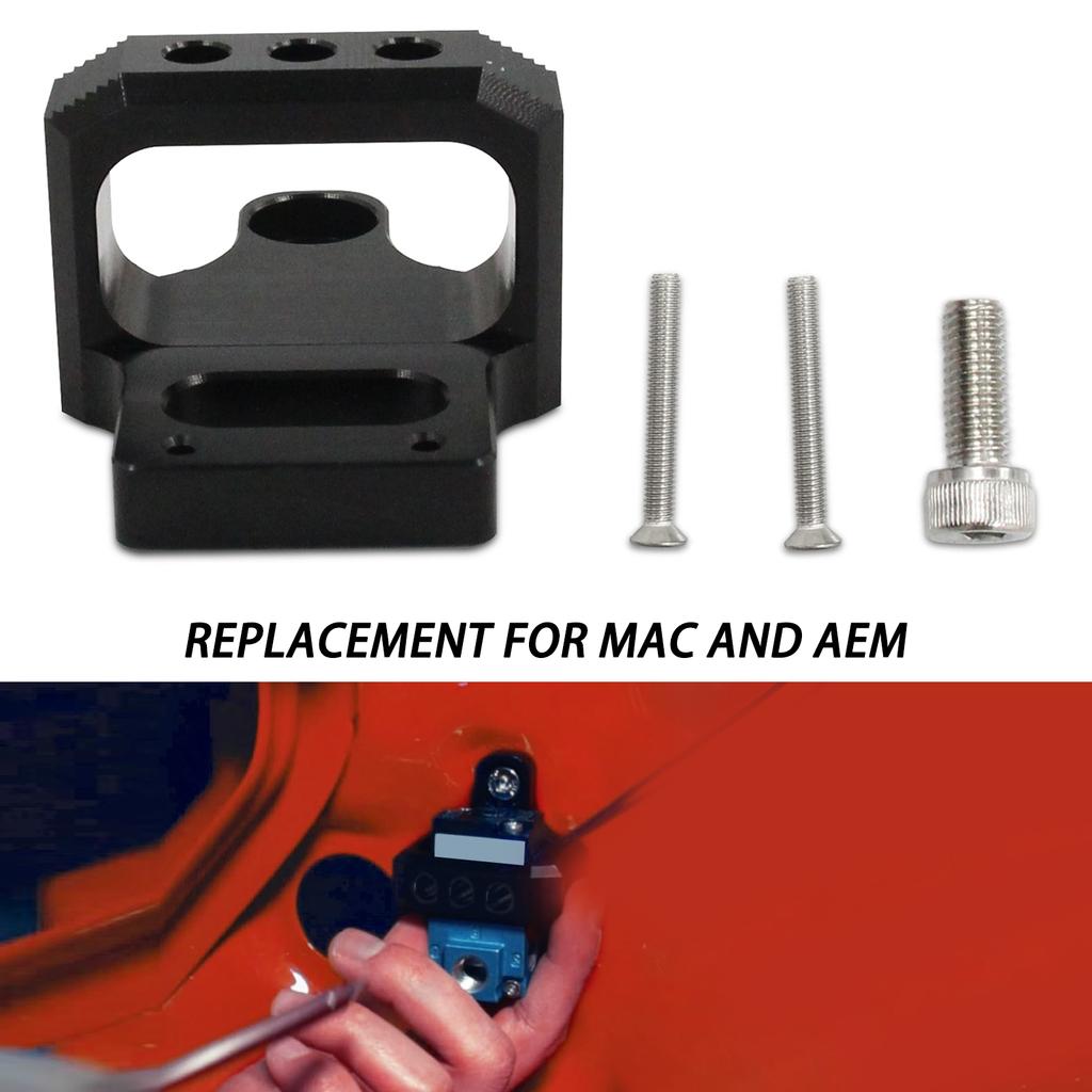 Automotive Boost Solenoid Mount Holder Bracket Kits 3 Port Aluminum Alloy Boost Controller Bracket Replacement for