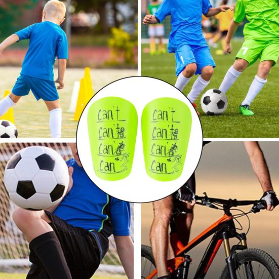 1 пара мини-футбольных щитков для голени с буквами, противоскользящих для детей, подростков, взрослых игроков, миниатюрные накладки на голени, защитные приспособления для футбольных игр, защитное оборудование