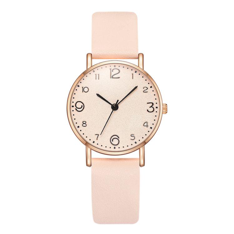 Wrist Изысканные женские наручные часы с круглым циферблатом и ремешком в одном тоне