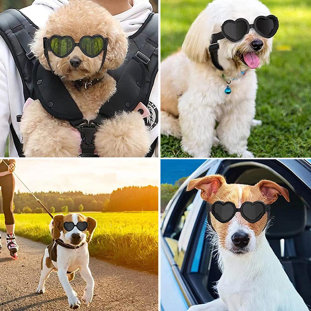 Солнцезащитные очки для домашних животных для маленьких средних собак, кошек, защита от ультрафиолета, очки для собак с регулируемым ремешком, реквизит для фотографий домашних животных, одежда для кошачьих глаз для собак
