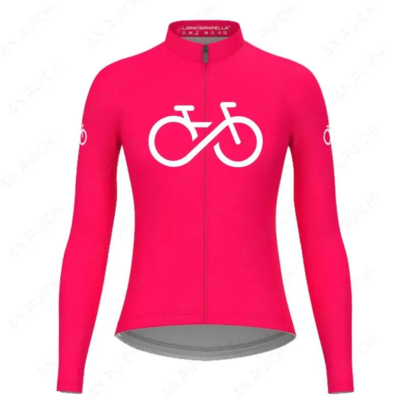 Autumn Long Sleeves Cycling Jerseys Breathable Quick Dry Bicycle Jersey Womens Outdoor Sport Mountain Road Bike Cycling Clothing