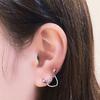 Design Lady Gothic Party Piercing Heart Earring Ear Bone Stud Women Earring Korean Style Earring