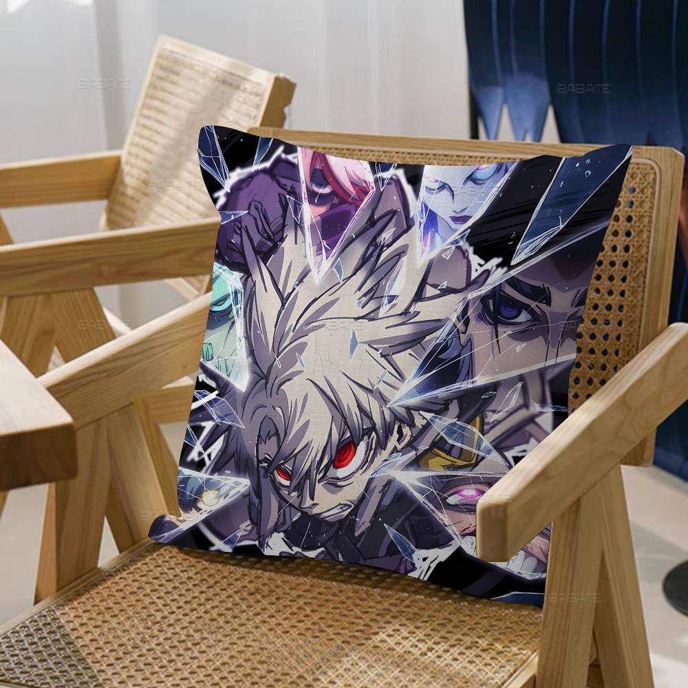 GGachiakuta Pillow Covers Cartoon Sofa Decorative Home Doublesided Printing Short Plush Cute Cushion Cover