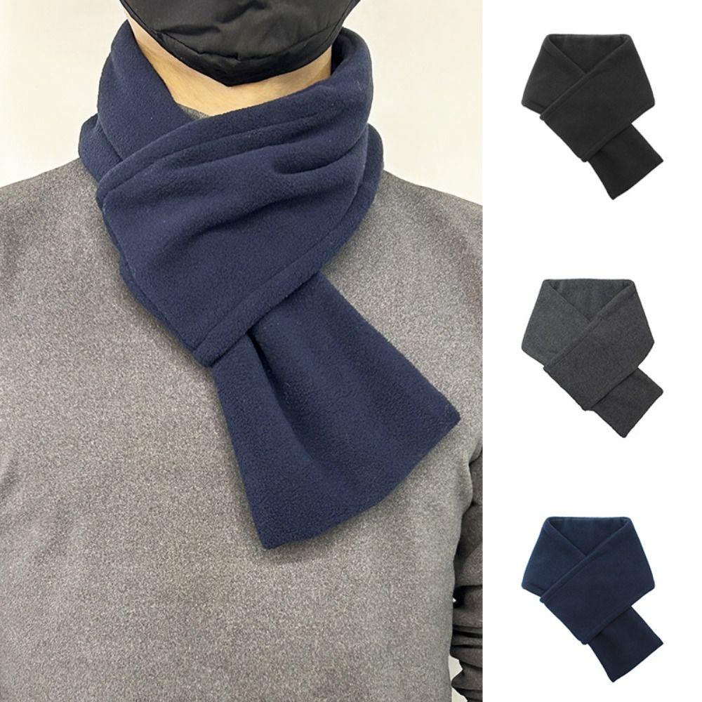 Thickened Fleece Scarf Thermal Men Shawl Elegant Winter Scarves Skiing