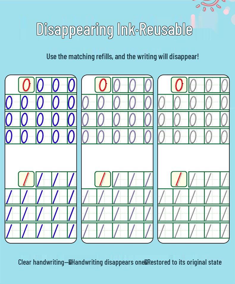 Волшебная пропись по каллиграфии с русскими буквами для детей – 16*20 см, для обводки и тренировки