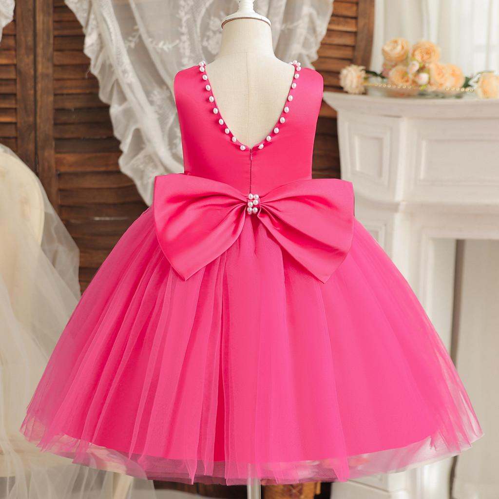 Princess Girls Dress With Tulle Skirt For Birthday Party And Wedding Ceremony