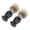 2 шт. Помазок для бритья для мужчин с нескользящей ручкой, увеличивающей пену, мягкая щетка для намыливания волос и бороды