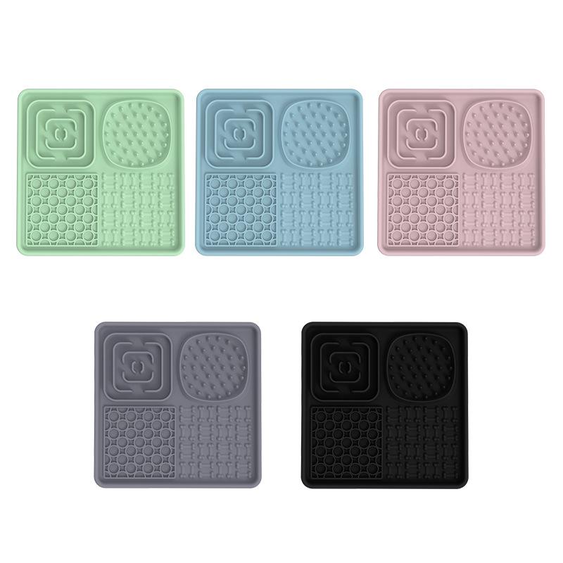 Силиконовый коврик для вылизывания для питомцев, миска для медленного кормления для собак с присоской