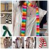 Dopamine Style Long Scarves Collocation Clothing Accessories Shawl Punk Y2K Striped Scarf  Outdoor