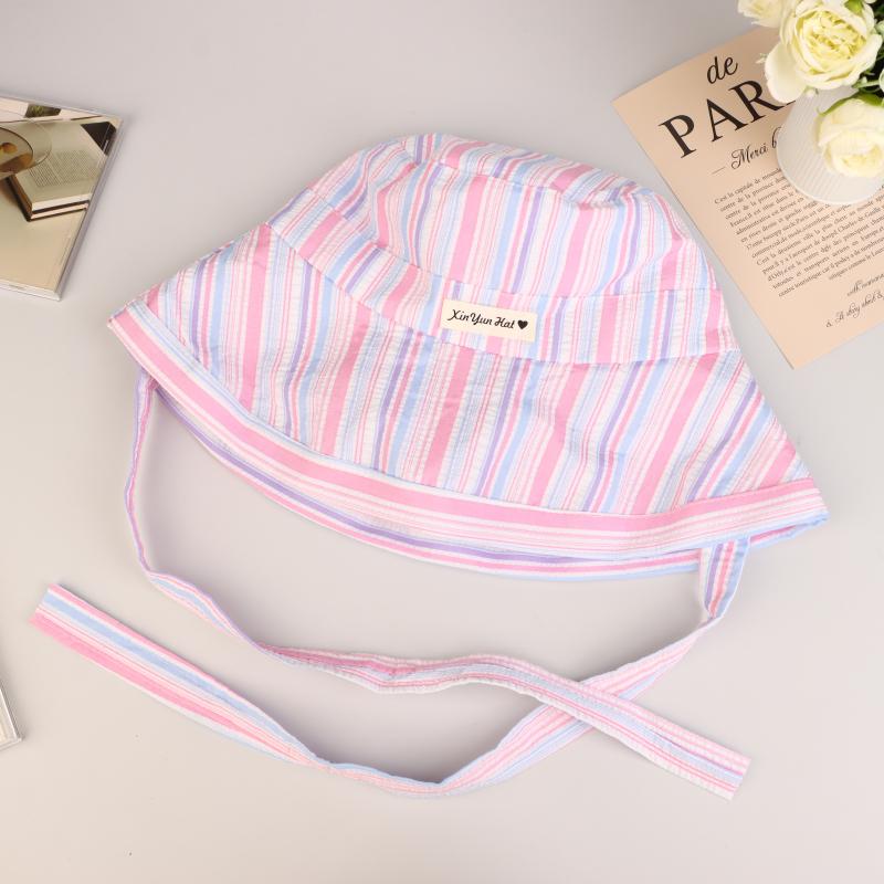 Клетчатая шляпа-ведро с широкими полями на шнуровке, летняя, для улицы, универсальная, солнцезащитная, милая, контрастного цвета, клетчатые женские кепки