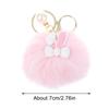 Брелок для ключей с мультяшным мехом кролика, мягкий, милый, пушистый кролик, куклы, сумка, подвески, животное, автомобиль, брелок, сумка, украшения