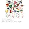 48 Pcs Christmas Hanging Swirls Decorations Light Bulb Snowflake Ceiling Garland for Home Office Mall Winter Holiday Decor
