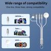 FONKEN 5 In 1 Watch & Phone Charger USB/USB-C To iOS/i-Watch/Type-C Charing Dock Short Braided Cable For Huawei iPhone iWatch Series