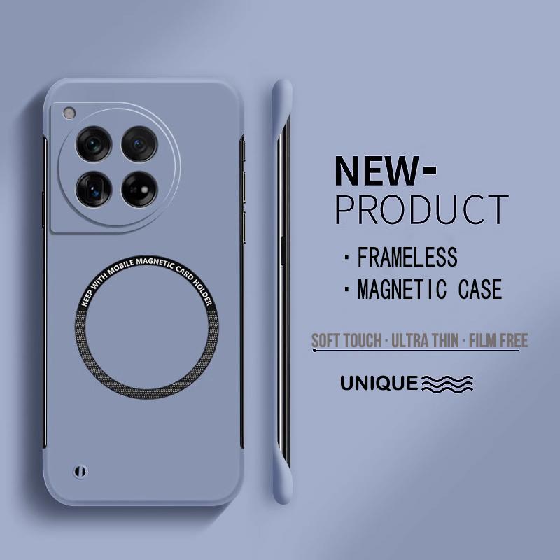 Ультратонкий жесткий магнитный чехол для телефона из поликарбоната без рамки для Magsafe Oneplus 12 12R 11 11R 10T 10R 10 Pro матовый цветной однотонный чехол