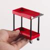 Mini 2‑Tier Tools Storage Trolley Mobile Workshop Garage Repair RC Accessories for 1 8 1 10 1 12 1 16 Scale Model Large