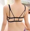 Sexy Open Back Spaghetti Strap Bandeau Sports Bra with Chest Pads and Wireless Support for Women, Stylish Wrap Design