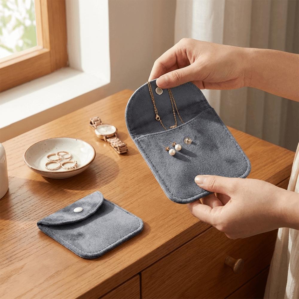 Soft Packaging Gift Bag Portable Storage Jewelry Organizer Velvet Jewelry Pouch Boutique Packaging
