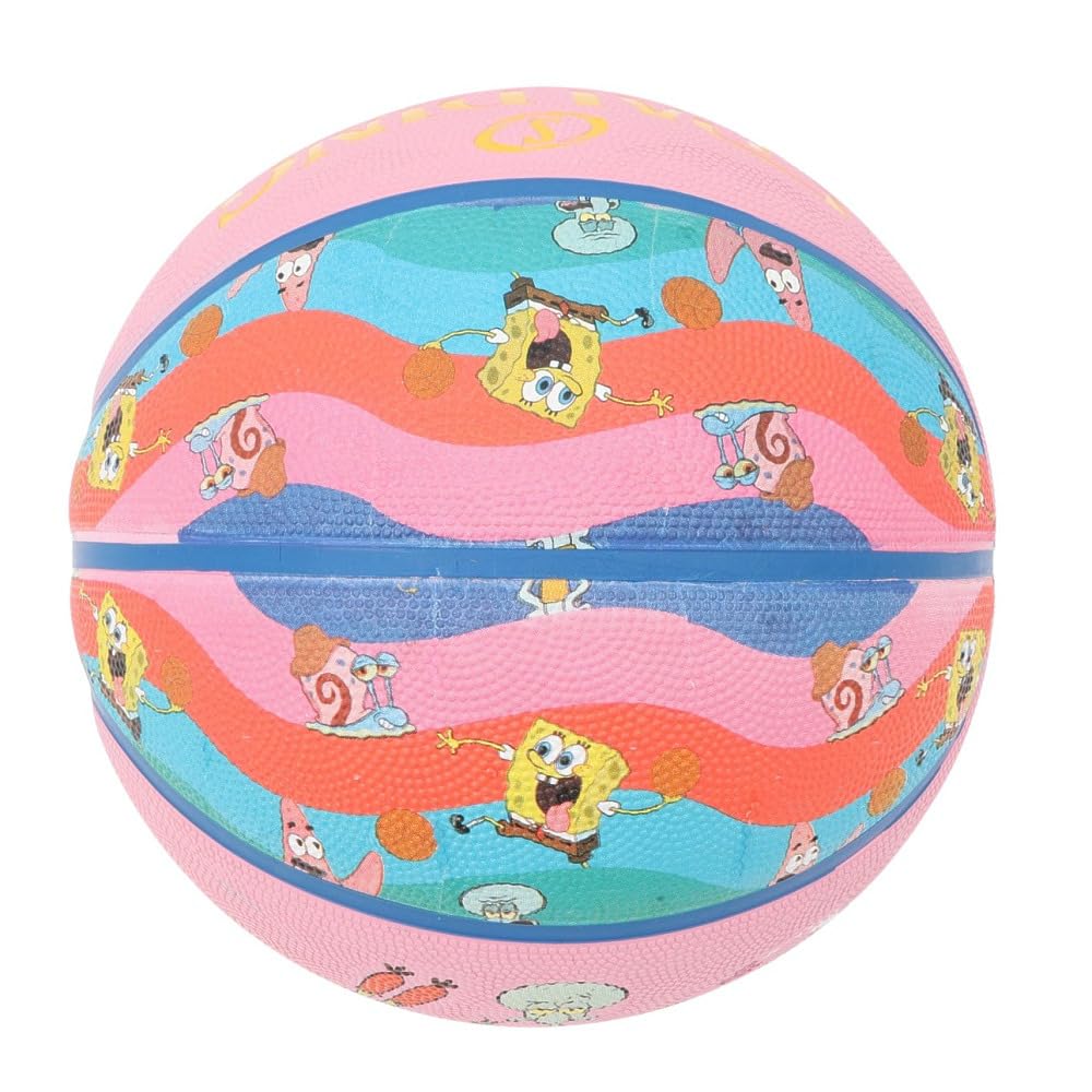 SPALDING SpongeBob SquarePants Character Rubber Basketball, Size 5, 85-043J, Basketball, Outdoor Use, Collaboration