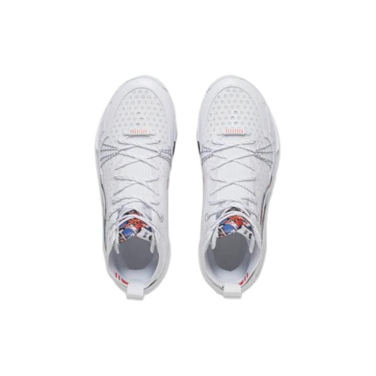 Li Ning Wade 808 Ultra Износостойкие Дышащие Высокие Баскетбольные Кроссовки Мужские Белые ABAU013-3