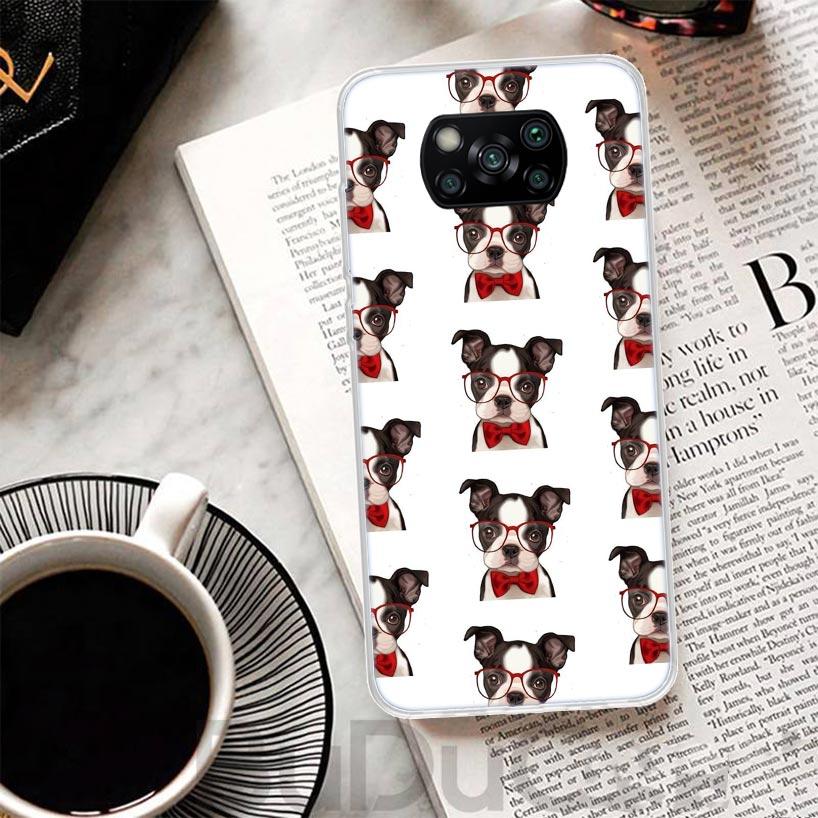 Bulldog Pug Dog Cover For Xiaomi Poco X6 X7 X5 Pro X4 Gt X3 Nfc F6 Phone Case F5 F4 F3 F2 F1 M5S M4 M3 Print Shell Housing X3 X4