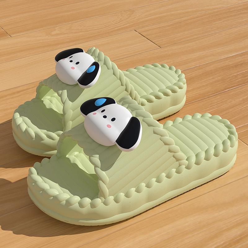 Летние тапочки для дома с толстой подошвой Eva и противоскользящим покрытием - бесшумные сандалии унисекс