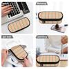 Pencil Case Large Capacity 300D Polyester Secure Zipper Closure with Main Compartment Mesh Pocket and Pen Slots for Classroom Use