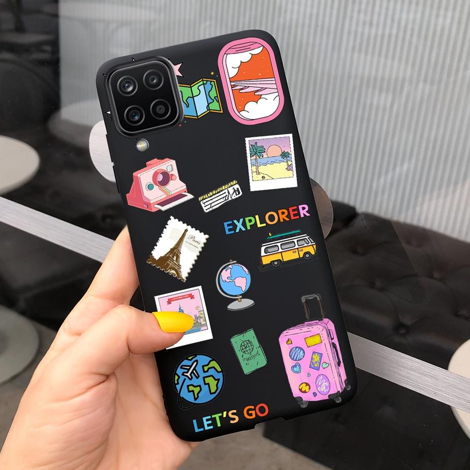 For Samsung Galaxy A12 Case M12 F12 Cue Candy Painted Cover Soft Silicone Phone Case For Samsung A12 M 12 GalaxyA12 Coque Bumper