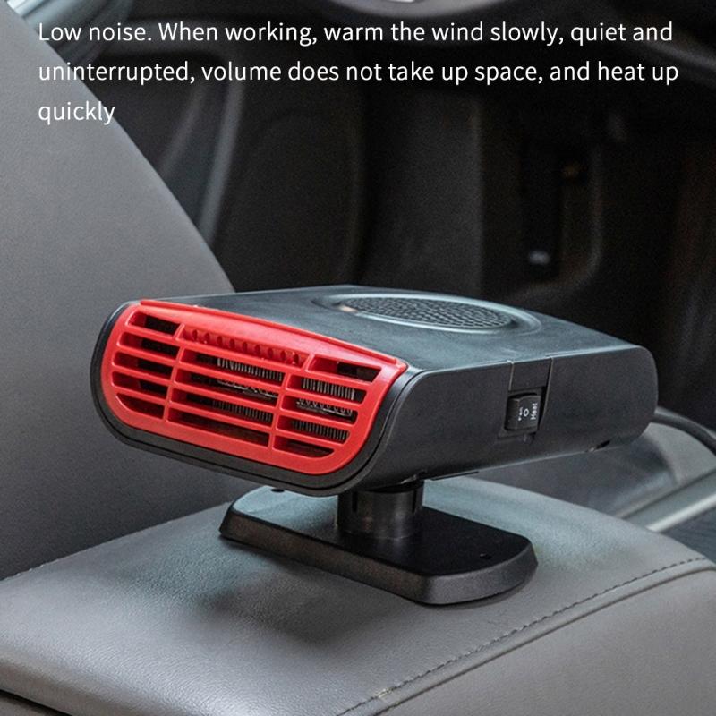 12V Car Defroster Demister Heater Cooling Fan Adhesive Windshield Defogger Car Interior Accessories Angle Adjustable