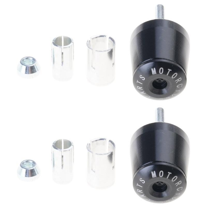 Bike Grip Caps Handlebar End Plugs Corrosion Resistant Aluminum Alloy Protective Covers For Motorcycle Enhancement 2pcs