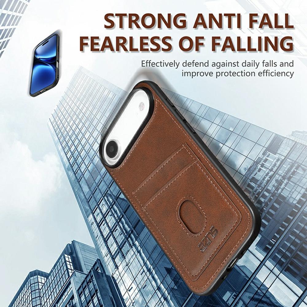 AZNS K1 Series For iPhone Air Case Calf Texture Anti-Drop PU+TPU Phone Cover