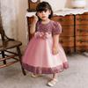 Cross-Border Baby Girl Sequin Dress with 3D Flowers, Puffy Mesh - One-Year-Old Spring Birthday Princess Outfit