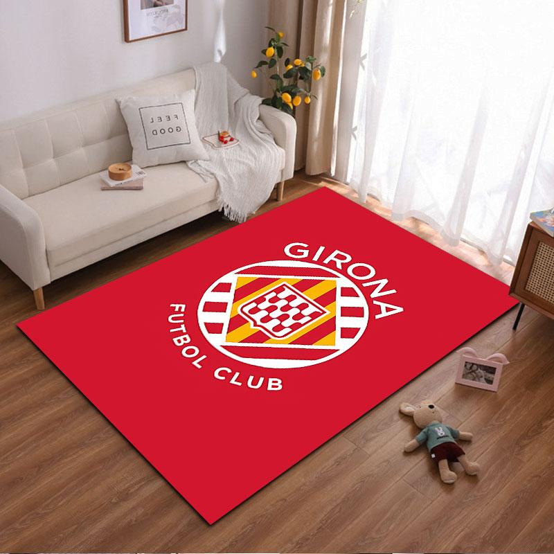 Girona Futbol Club Logo Carpet suitable as a non-slip mat for the living room or bedroom sofa