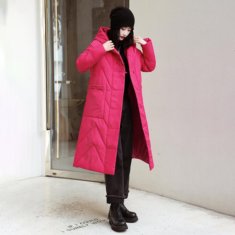 Женское осенне-зимнее пальто с капюшоном и длинными рукавами, однобортное свободное теплое длинное пальто с узлом