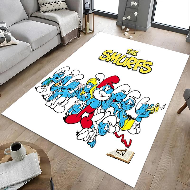 1pc Smurf Band Performance Carpet for Playroom Bedroom Living Room Sofa Home Decor,kids Game Area Rug Non-slip Floor Mat Y72399
