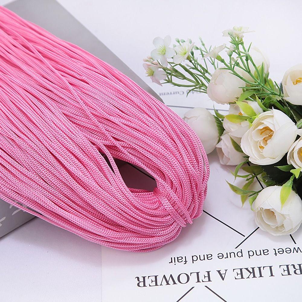 Textured 200M 3mm DIY Macrame Rope Hand-Woven Hat Bag Shoe Doll Nylon Cord Hollow Line Handicrafts Thread