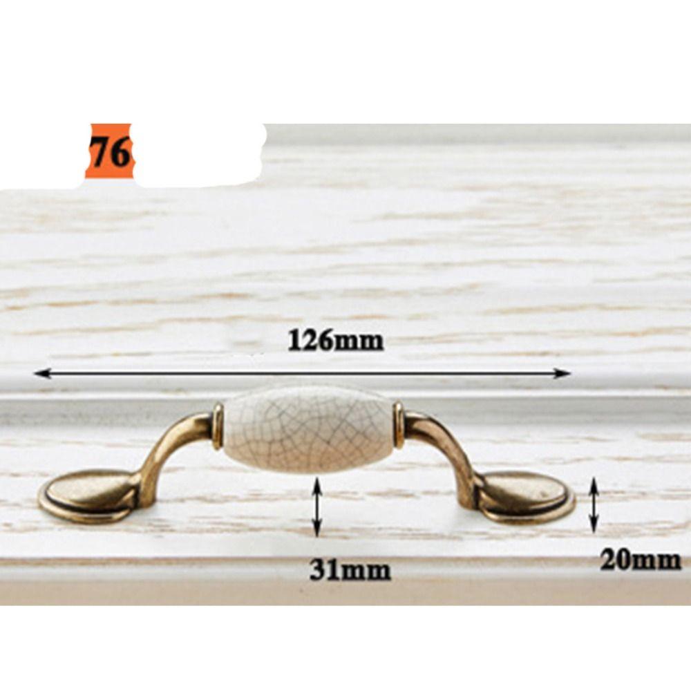 Керамические ручки для шкафа из цинкового сплава Антикварная бронза Дизайн с трещинами Ручка для двери гардероба Белые Винтажные ручки для ящиков Дверца шкафа