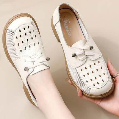 Высококачественные легкие туфли Mom Flats, мягкие мокасины, женская обувь из натуральной кожи, черные туфли на плоской подошве, женские лоферы, повседневная обувь