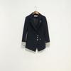 Style Latte Women Tailored Jacket Gold Button Spring Autumn
