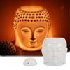 Ceramic Buddha Head Aromatherapy Oil Burner Aroma Essential Oil Diffuser Indian Buddha Tibetan Incense Burner Tealight Holders