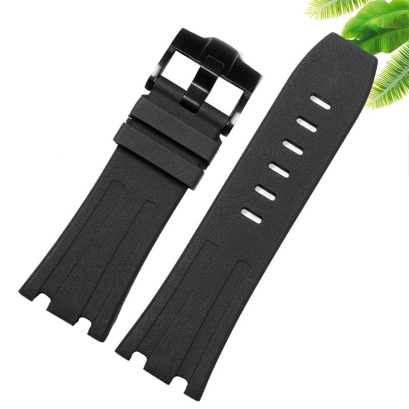 Классический черный ремешок для часов Audemars и Piguet Royal Oak Strap FOR AP 15710 26470 резиновый ремешок для часов с пряжкой-пряжкой, силиконовый ремешок 28 мм