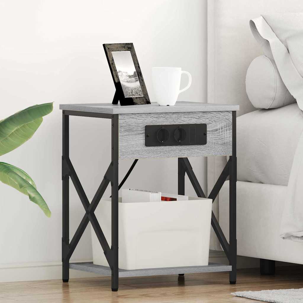 Nightstand Set (2 pcs) Grey Sonoma 41 x 31 x 51 cm Particleboard