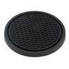 4pcs Car Coasters Anti-Slip Black Car Accessories Insert Coaster