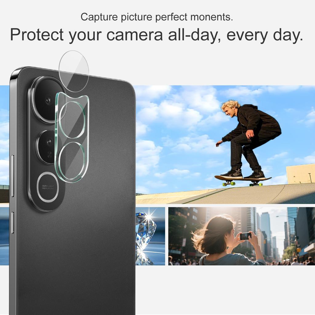 IMAK For Vivo V50 Lite 5G Tempered Glass Camera Lens Protector+Acrylic Lens Cap