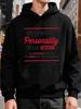 Fashion Casual Sports Hoodie Attitude Statet Print Suitable for Gym Training Running Comfortable Fabric Fitted Cut Drawstring Hood