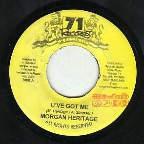7-дюймовая пластинка MORGAN HERITAGE - U've Got Me none 71 Records Ямайка Регги, Ска и Даб Б/У