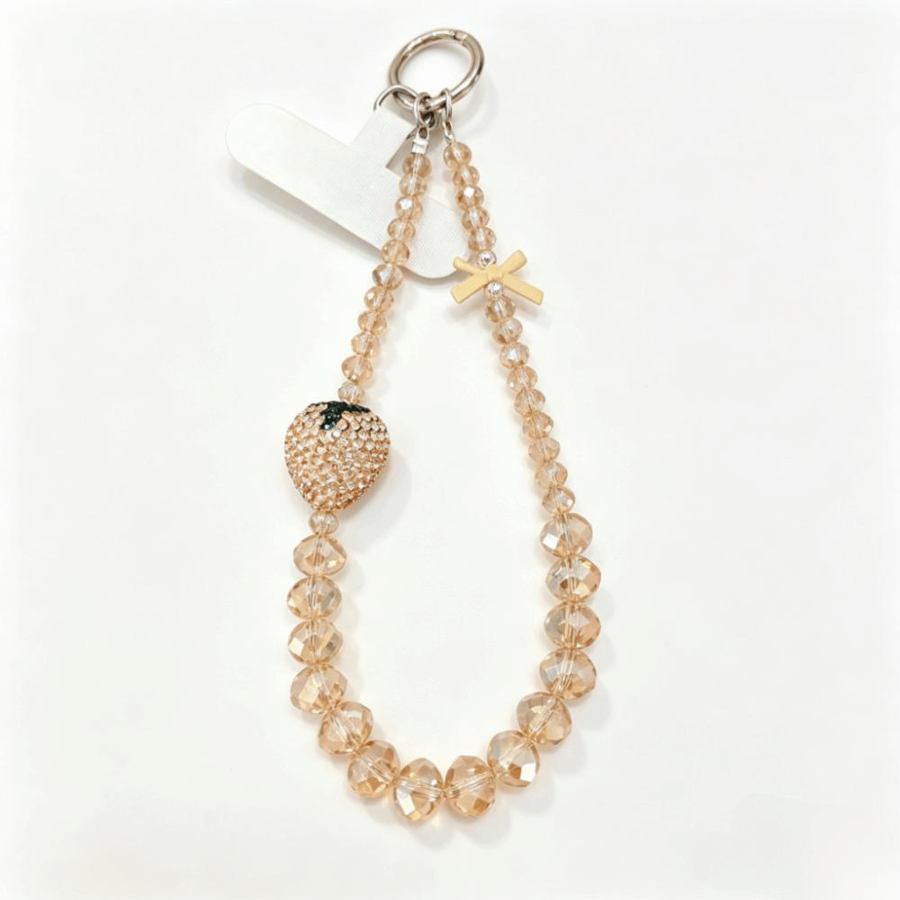 Bling Mobile Phone Chain Luxury Phone Lanyard Cute Charm Beaded Phone Bracelet Hand-Held Wrist