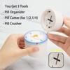 Портативная таблетница с половинным и четвертным делителем таблеток, многофункциональный разделитель лекарств, контейнер для хранения для улицы и путешествий